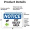 Signmission Pet Relief Area (Left Arrow) Sign With Symbol, 5 in W x Rectangle, Vinyl Decal OS-2PACK-NS-D-35-L-17219 - alternate 6